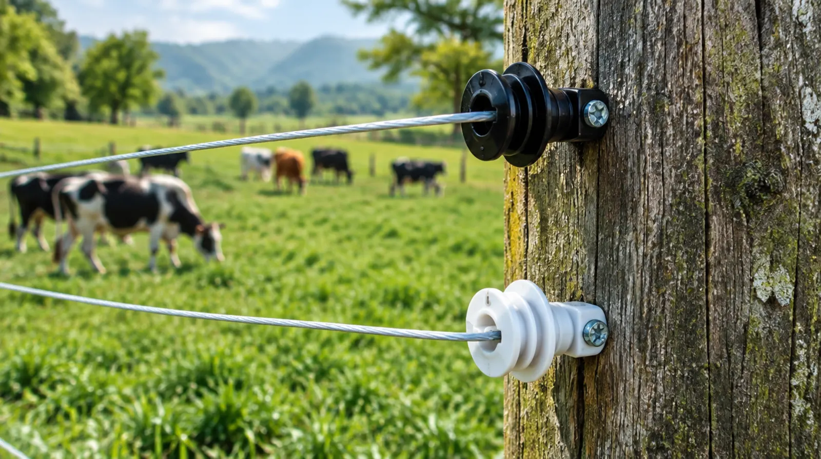 Tipos de aisladores para cerca eléctrica y cuándo usarlos